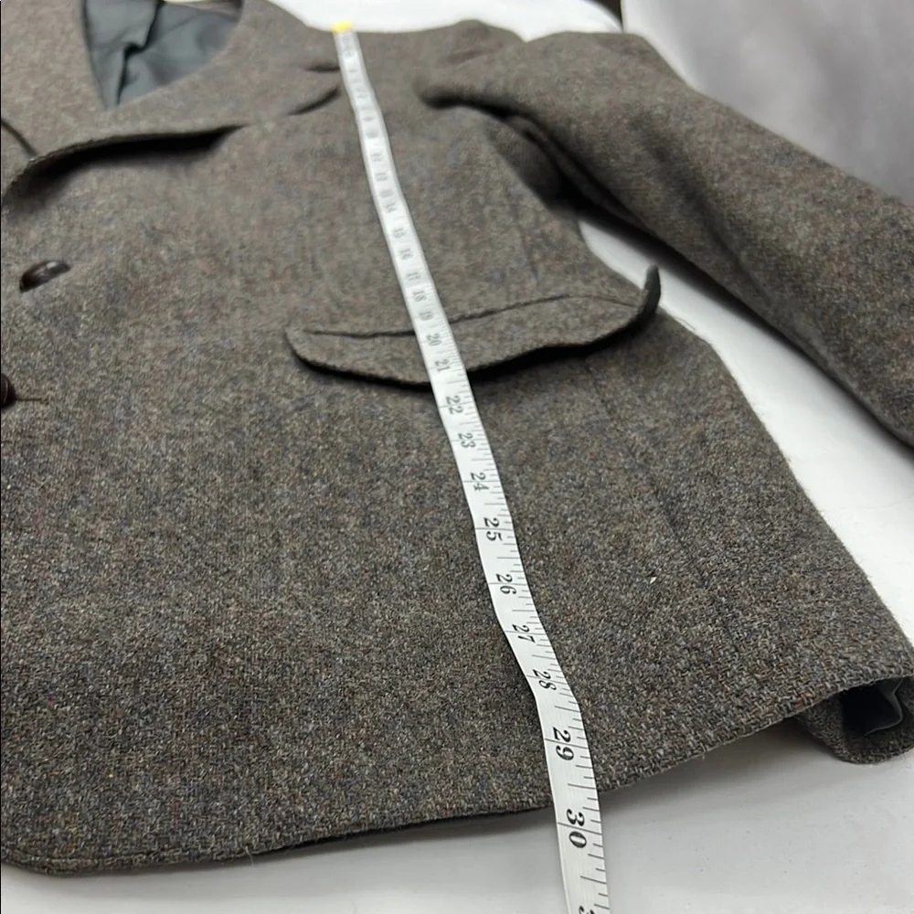 Vintage May‎ D&F Academia Gray Wool Sport Coat Professor Elbow Patches  Size M